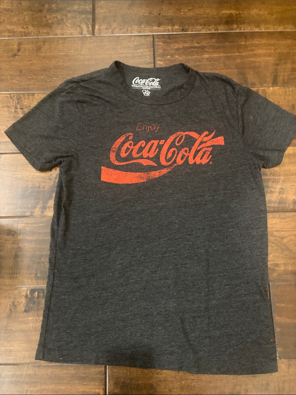 Enjoy Coca Cola Charcoal  Official Tshirt with Red Logo.